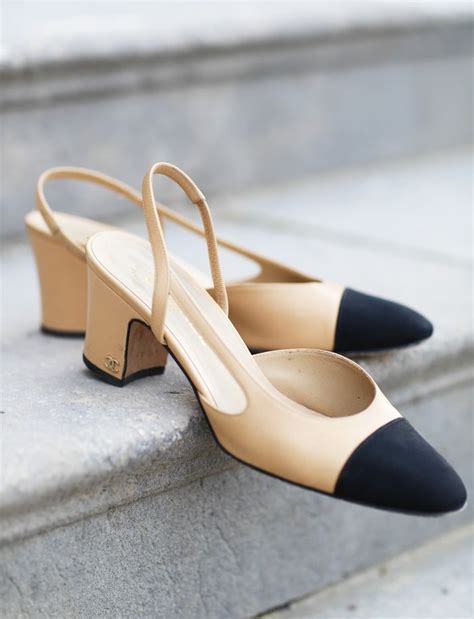 scarpe chanel beige e nere prezzo|Ballerine .